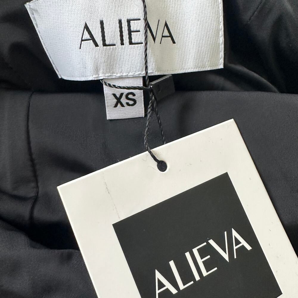 NEW Alieva Black Asymmetric Midi Dress - Picture 4 of 10